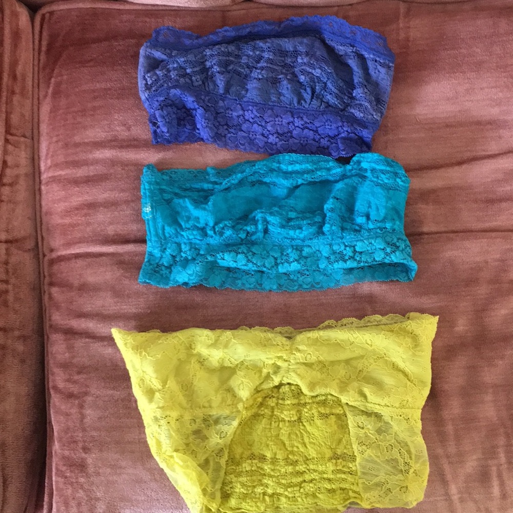 3 Free People bandeau tops